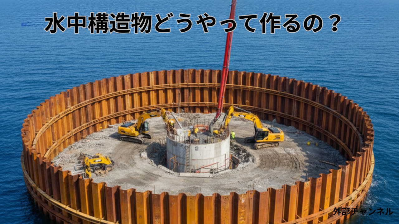 水中構造物|エンジニアはどうやって造っているのか?(外部チャンネル)