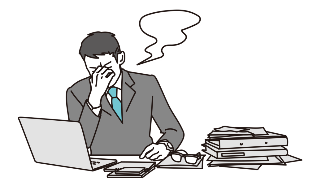 人材をお探しの事業者様へ 6 illust stressed businessman