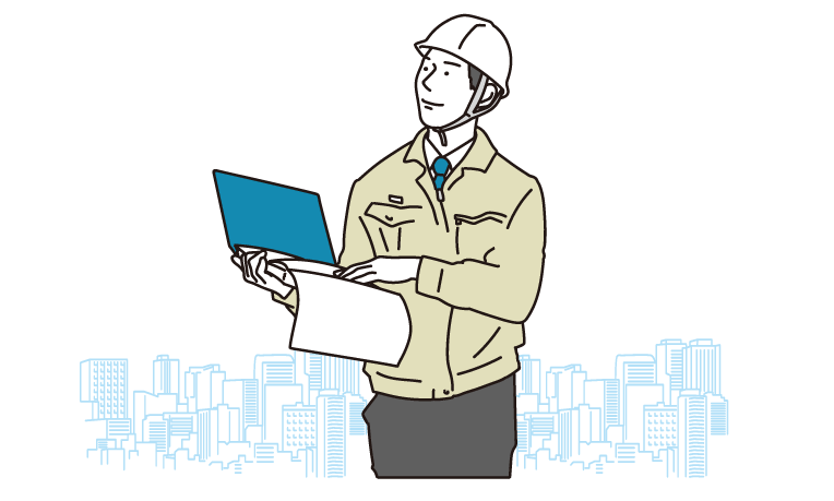 人材をお探しの事業者様へ 33 illust worker with laptop