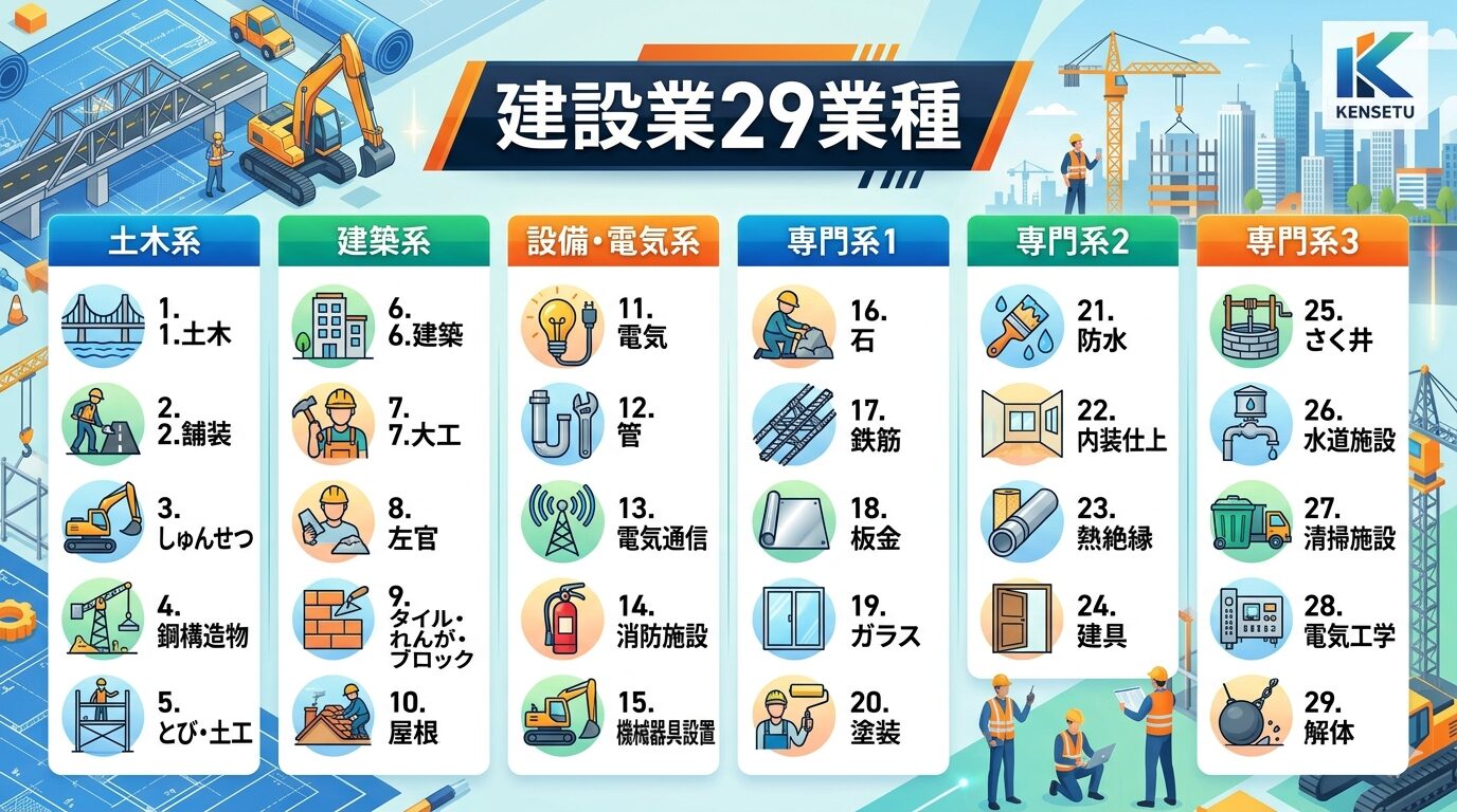 【建設業29業種】全編 こんなに多いの!?